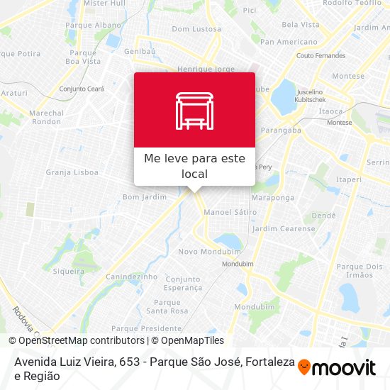 Avenida Luiz Vieira, 653 - Parque São José mapa