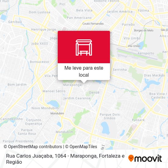 Rua Carlos Juaçaba, 1064 - Maraponga mapa