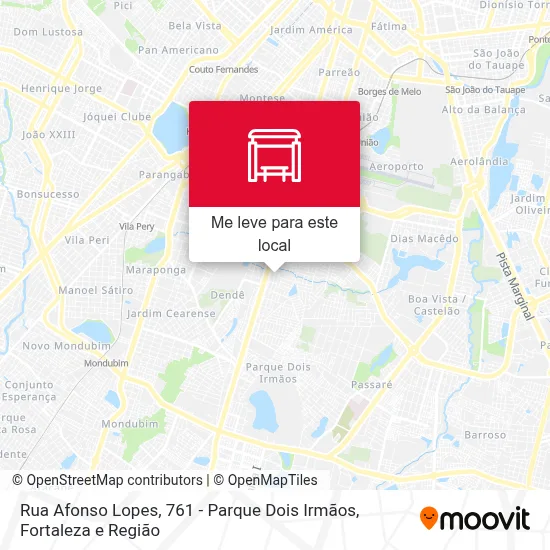 Rua Afonso Lopes, 761 - Parque Dois Irmãos mapa