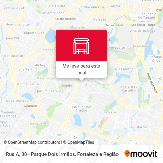 Rua A, 88 - Parque Dois Irmãos mapa