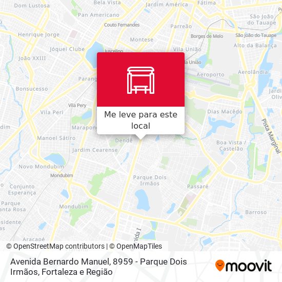 Avenida Bernardo Manuel, 8959 - Parque Dois Irmãos mapa