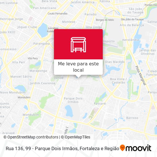 Rua 136, 99 - Parque Dois Irmãos mapa