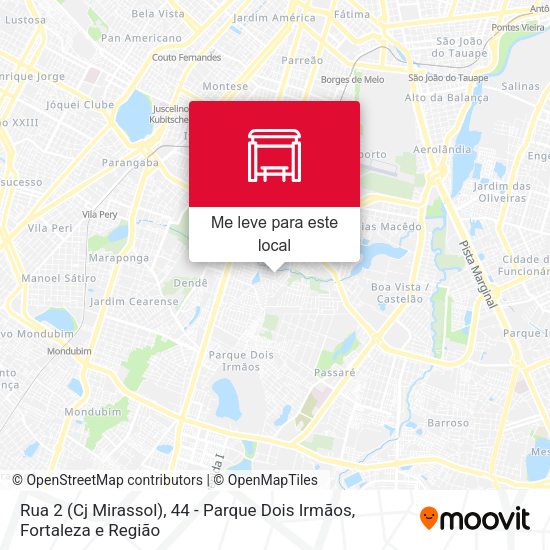 Rua 2 (Cj Mirassol), 44 - Parque Dois Irmãos mapa