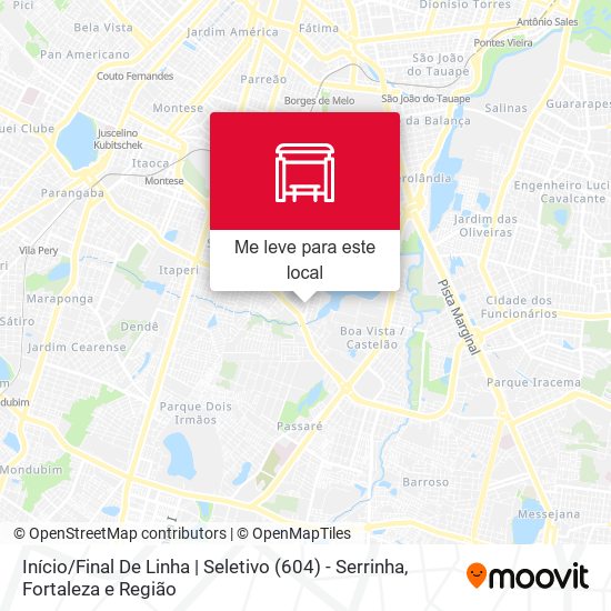 Início / Final De Linha | Seletivo (604) - Serrinha mapa