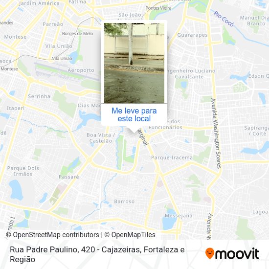 Rua Padre Paulino, 420 - Cajazeiras mapa
