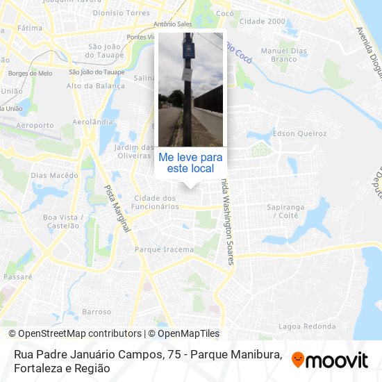 Rua Padre Januário Campos, 75 - Parque Manibura mapa