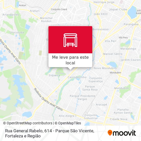 Rua General Rabelo, 614 - Parque São Vicente mapa