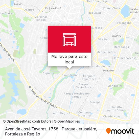 Avenida José Tavares, 1758 - Parque Jerusalém mapa