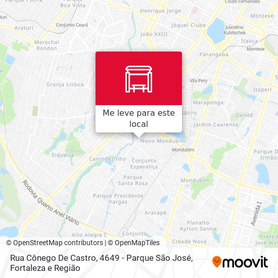 Rua Cônego De Castro, 4649 - Parque São José mapa