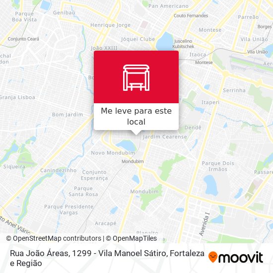Rua João Áreas, 1299 - Vila Manoel Sátiro mapa