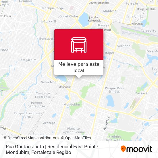 Rua Gastão Justa | Residencial East Point - Mondubim mapa