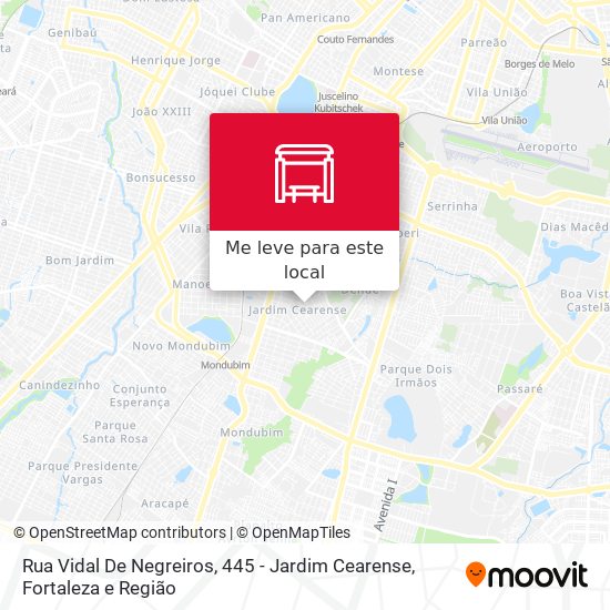 Rua Vidal De Negreiros, 445 - Jardim Cearense mapa