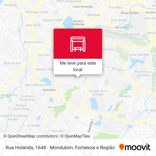 Rua Holanda, 1648 - Mondubim mapa