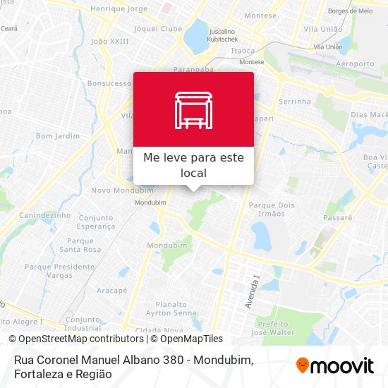Rua Coronel Manuel Albano 380 - Mondubim mapa