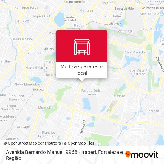 Avenida Bernardo Manuel, 9968 - Itaperi mapa