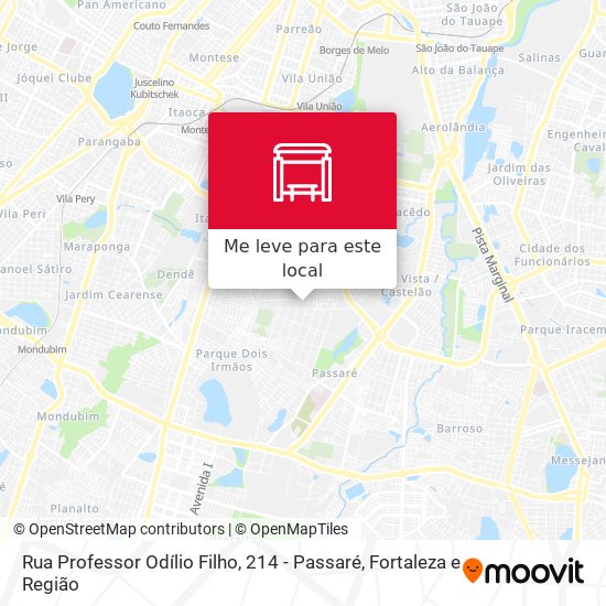 Rua Professor Odílio Filho, 214 - Passaré mapa