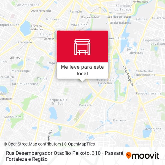 Rua Desembargador Otacílio Peixoto, 310 - Passaré mapa