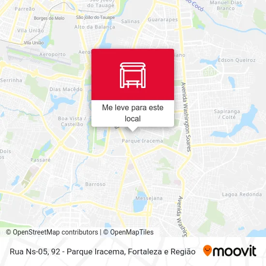 Rua Ns-05, 92 - Parque Iracema mapa
