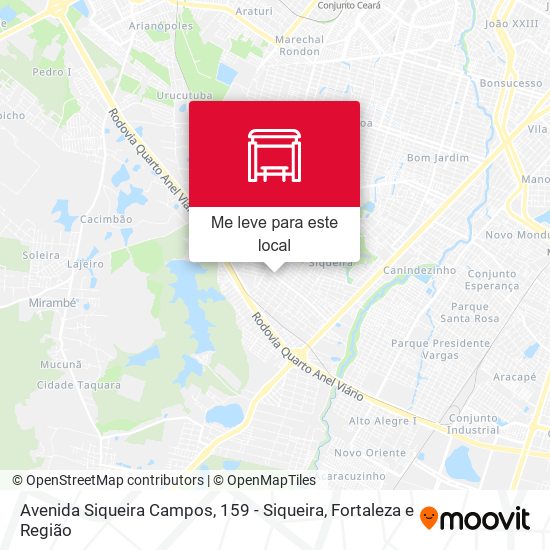 Avenida Siqueira Campos, 159 - Siqueira mapa