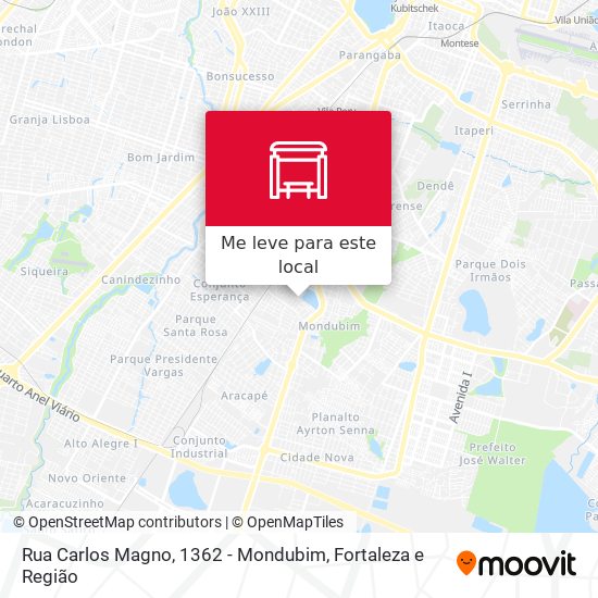 Rua Carlos Magno, 1362 - Mondubim mapa