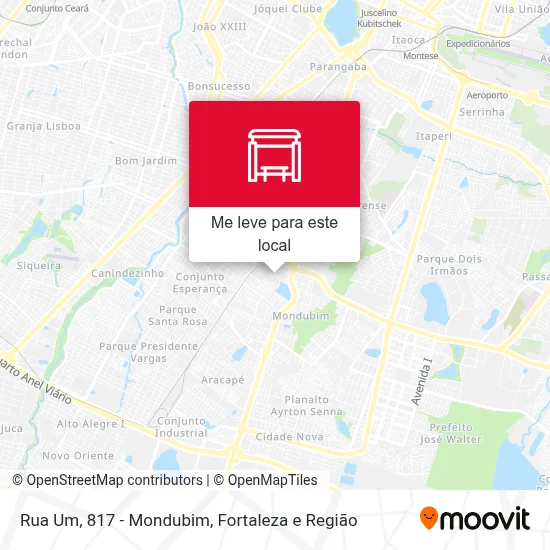 Rua Um, 817 - Mondubim mapa