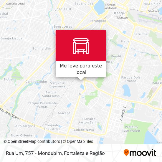 Rua Um, 757 - Mondubim mapa