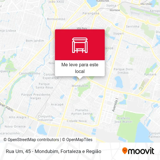 Rua Um, 45 - Mondubim mapa