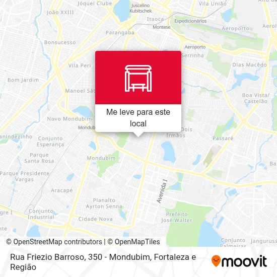 Rua Friezio Barroso, 350 - Mondubim mapa