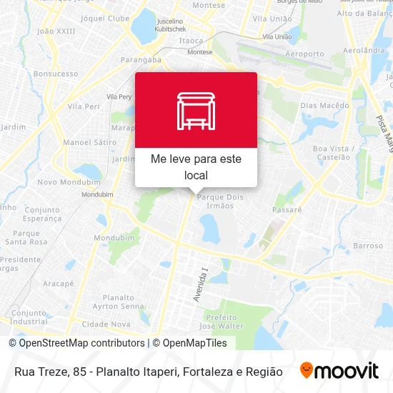 Rua Treze, 85 - Planalto Itaperi mapa