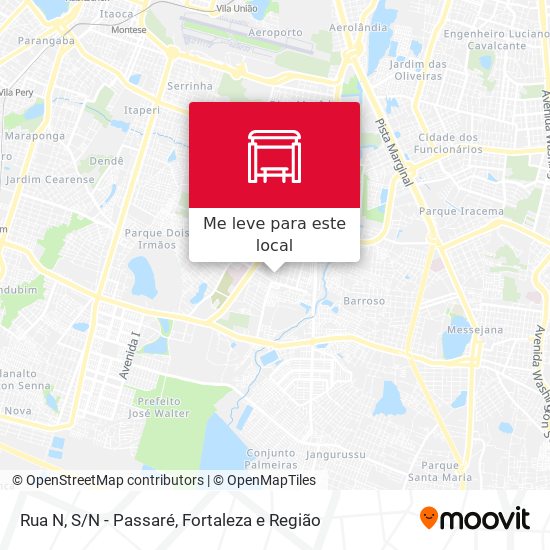 Rua N, S/N - Passaré mapa