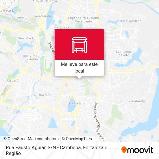 Rua Fausto Aguiar, S / N - Cambeba mapa