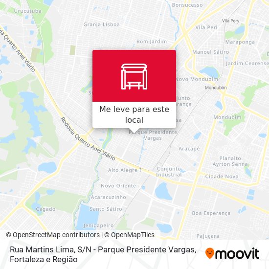 Rua Martins Lima, S / N - Parque Presidente Vargas mapa