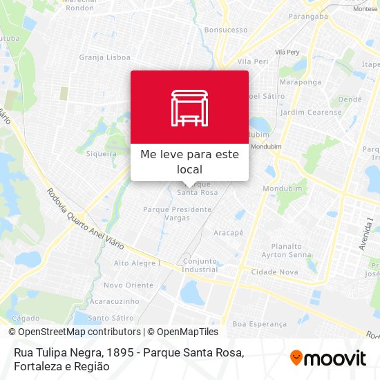 Rua Tulipa Negra, 1895 - Parque Santa Rosa mapa