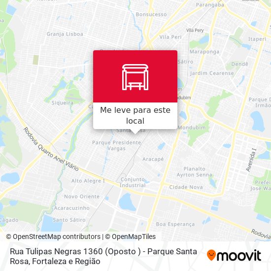Rua Tulipas Negras 1360 (Oposto ) - Parque Santa Rosa mapa