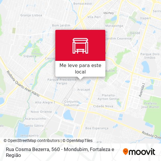 Rua Cosma Bezerra, 560 - Mondubim mapa