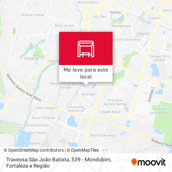 Travessa São João Batista, 539 - Mondubim mapa