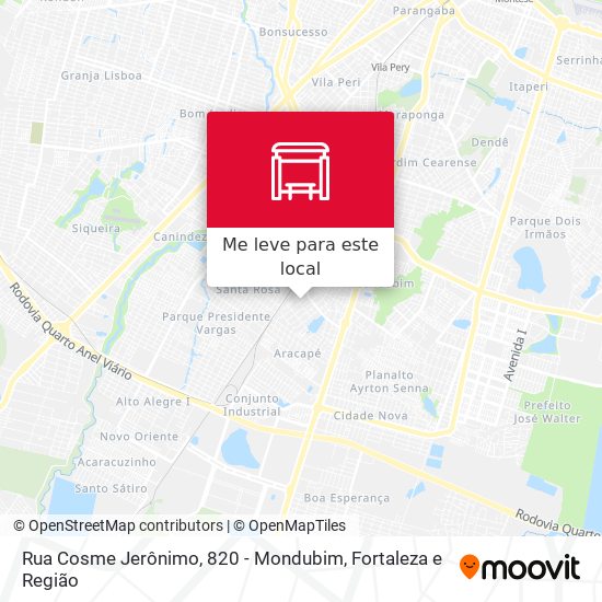 Rua Cosme Jerônimo, 820 - Mondubim mapa