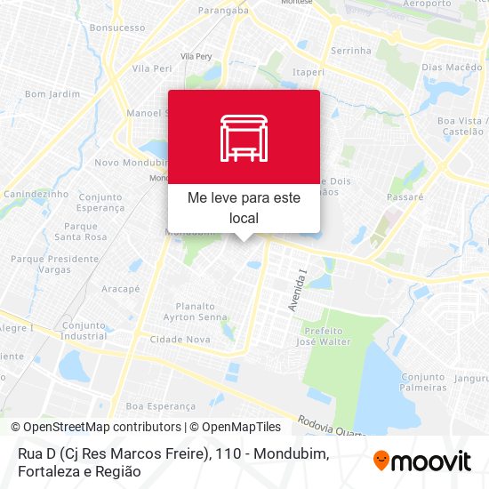 Rua D (Cj Res Marcos Freire), 110 - Mondubim mapa