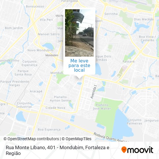 Rua Monte Líbano, 401 - Mondubim mapa