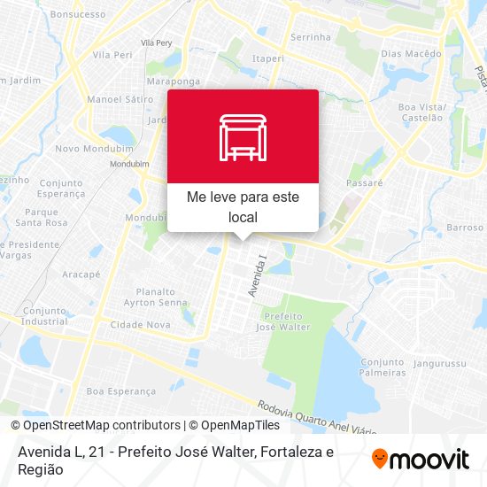 Avenida L, 21 - Prefeito José Walter mapa