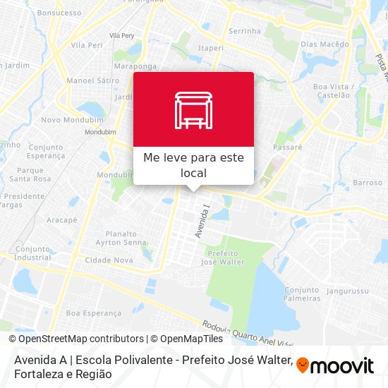 Avenida A | Escola Polivalente - Prefeito José Walter mapa