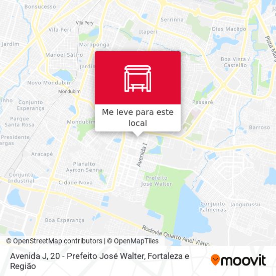 Avenida J, 20 - Prefeito José Walter mapa