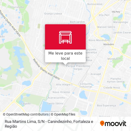 Rua Martins Lima, S / N - Canindezinho mapa
