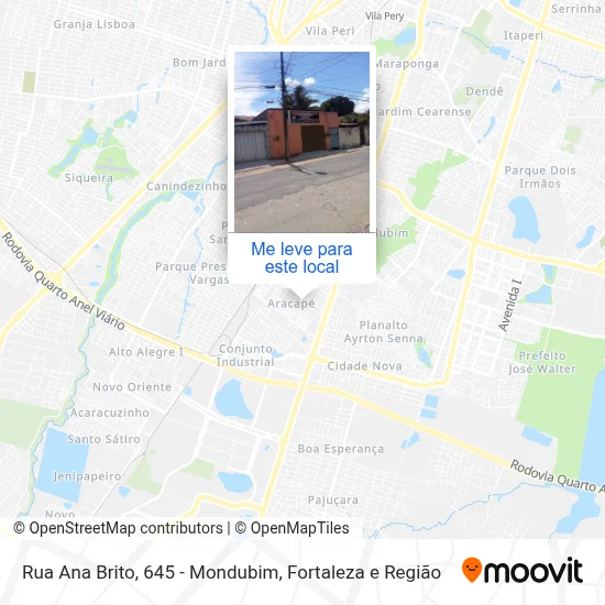 Rua Ana Brito, 645 - Mondubim mapa