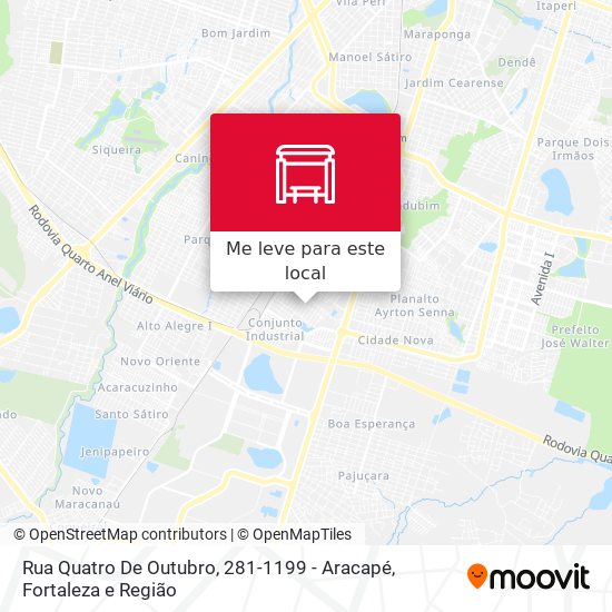 Rua Quatro De Outubro, 281-1199 - Aracapé mapa