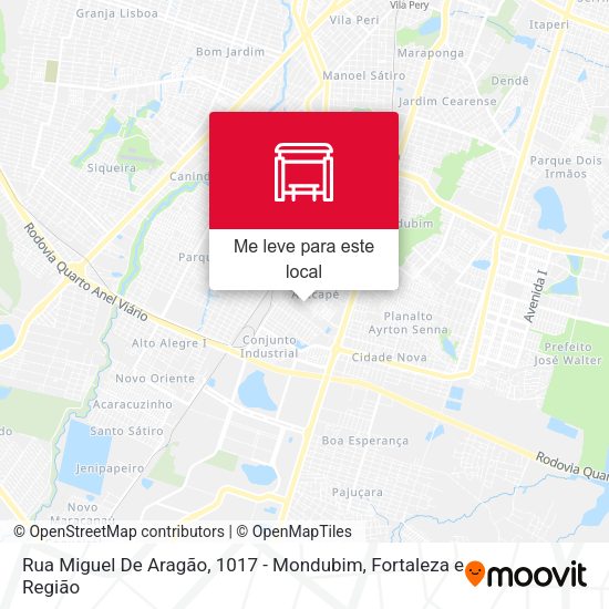 Rua Miguel De Aragão, 1017 - Mondubim mapa