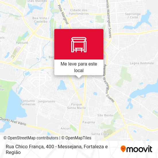 Rua Chico França, 400 - Messejana mapa