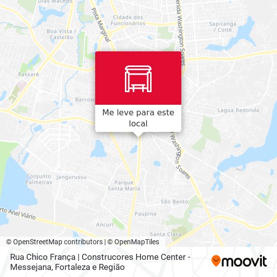 Rua Chico França | Construcores Home Center - Messejana mapa