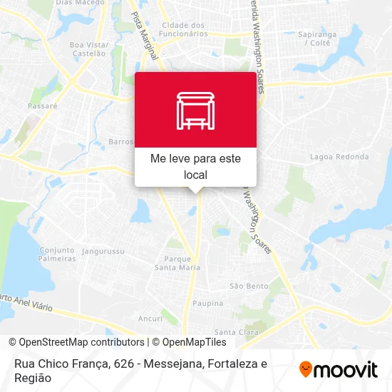 Rua Chico França, 626 - Messejana mapa
