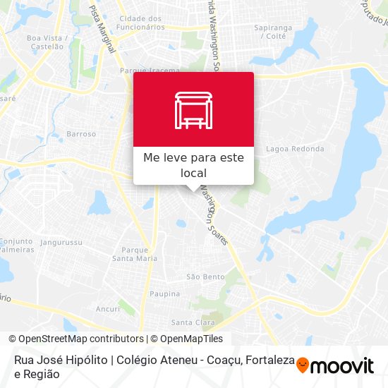 Rua José Hipólito | Colégio Ateneu - Coaçu mapa
